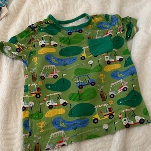 LN Fairway Fun Little Sleepies Relaxed Pocket Shirt